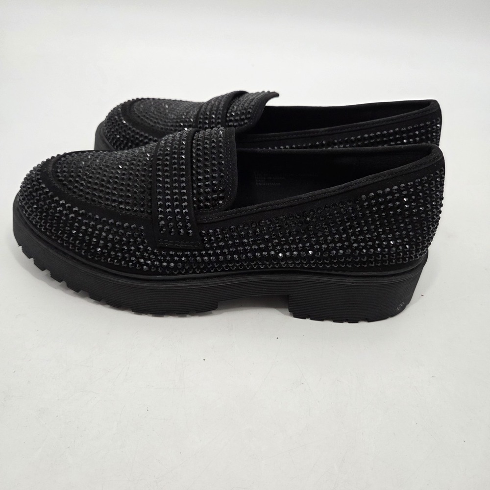 Torrid Embellished Loafer Size 9WW Chunky Goth Glam Workwear Slip On Comfort Lug - Picture 4 of 6